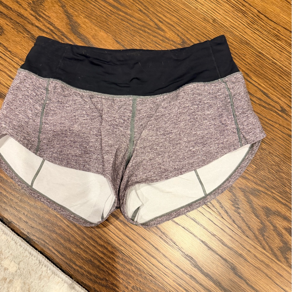 Lululemon Women's Heathered grey and Black Shorts size 0